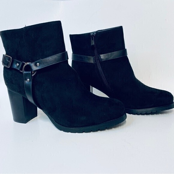 Dream Pairs Black Ankle Booties Size 9-New Stylish and‎ Comfortable - Picture 1 of 6